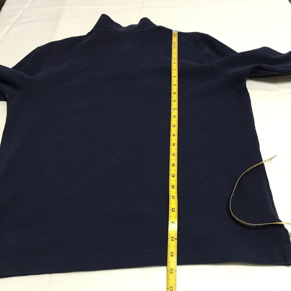 Polo Ralph Lauren Quarter Zip Pullover Mens Medium Navy Blue Pony Logo